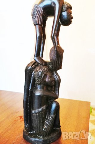 Африканска статуетка , снимка 3 - Статуетки - 14664411