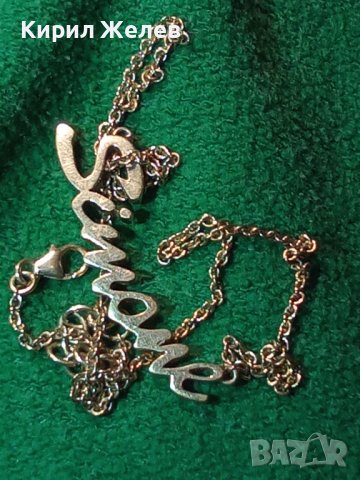 SIMONE Прекрасно ПОЗЛАТЕНО СРЕБЪРНО АРТ КОЛИЕ Марково СРЕБРО 925 ИТАЛИЯ с Името СИМОНА 40210, снимка 5 - Колиета, медальони, синджири - 42844861