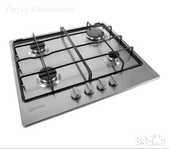 Газов плот ,котло и за вграждане Индезит INDESIT THA642IX/I .Цвят: инокс.Брой горелки: 4, снимка 7 - Котлони - 48564760