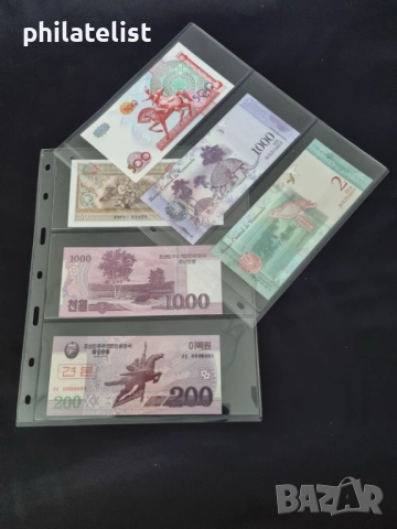 прозрачни резервни листи LUX за три банкноти 3C – 185x80 мм , опаковка от 10 броя - OPTIMA стандарт, снимка 3 - Нумизматика и бонистика - 52091193