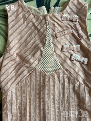 Alessa розов топ с панделки, XS размер, снимка 6 - Корсети, бюстиета, топове - 37348466