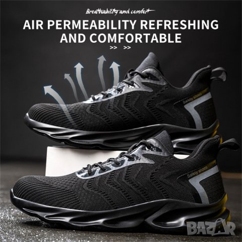 Работни обувки с метално бомбе - уникално леки от дишащ материал (Модел 276), снимка 3 - Други - 33620262