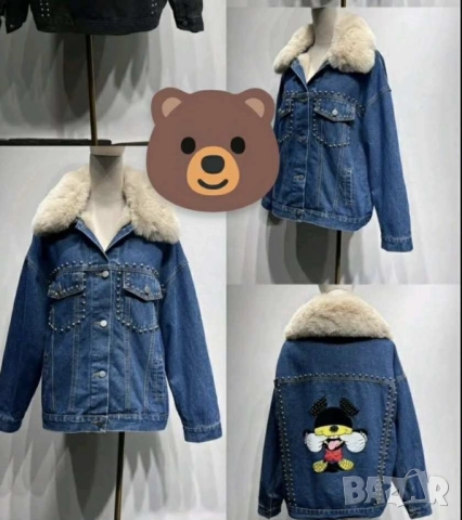 Деним яке с Мики Маус  
