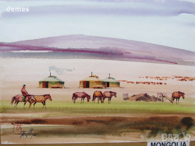 Серия традиционни картини живопис - Монголия, снимка 7 - Картини - 33656643
