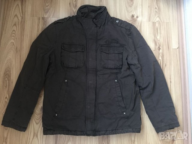 Мъжко зимно яке Tom Taylor оригинал, size XL, свободен модел, т. кафяво, много топло, много запазено, снимка 1 - Якета - 27410879