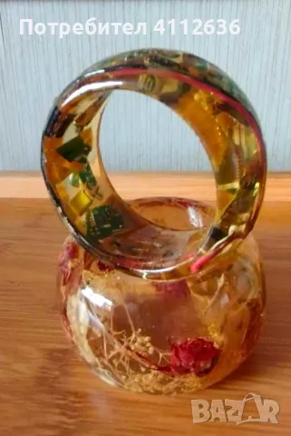 Гривни уникати от епоксидна смола, снимка 8 - Гривни - 49237035