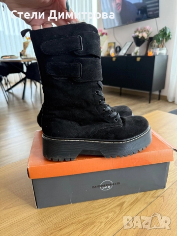 Дамки боти 39 номер / велур,пухени вътре/, снимка 2 - Дамски боти - 52582945
