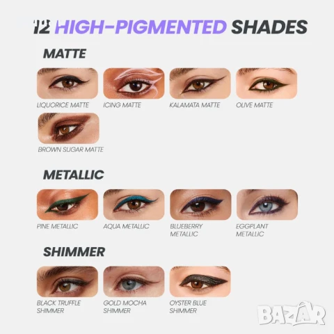 Wonderskin 1440 Longwear кафяв водоустойчив молив за очи (ICING), снимка 5 - Декоративна козметика - 50456506