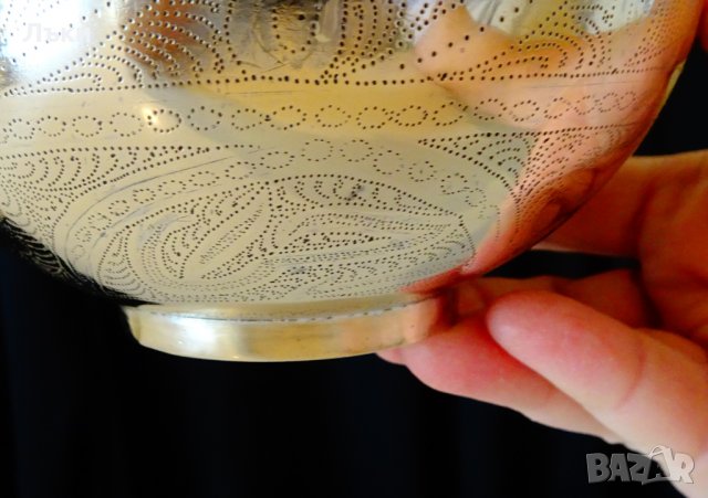 Персийска бронзова бонбониера,купа,орнаменти. , снимка 7 - Антикварни и старинни предмети - 28420985