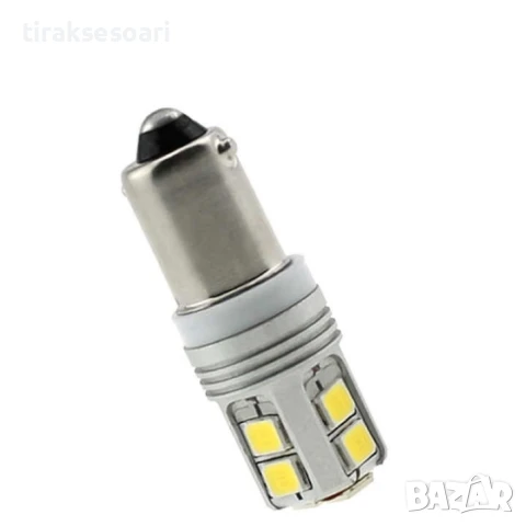 2 броя LED крушки BA9s бяла светлина 12V/24V за автомобил и камион, снимка 2 - Аксесоари и консумативи - 51033140