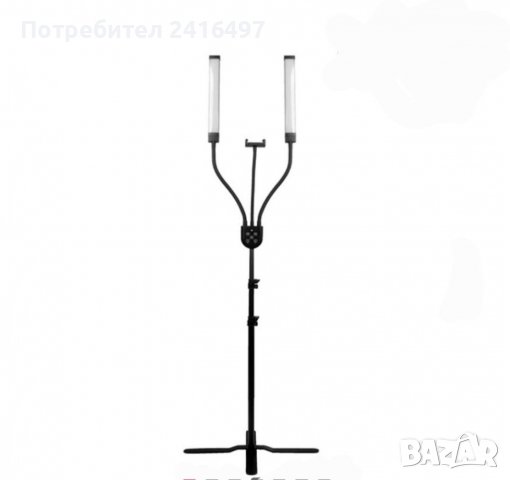 LED ГЪВКАВА ЛАМПА С ДИГИТАЛЕН КОНТРОЛ, ПОСТАВКА ЗА ТЕЛЕФОН И ДИСТАНЦИОННО