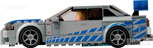 НОВО ЛЕГО 76917 Спийд Шампиони - Твърде бърз - твърде яростен Нисан Скайлайн GT-R (R34) LEGO 76917-2, снимка 4 - Конструктори - 53117897