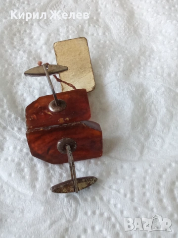 Ръкавели кехлибарени 53428, снимка 6 - Антикварни и старинни предмети - 53530746