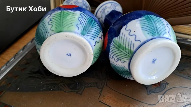 Дуо винтидж вази, Китай 70 - те г.г , снимка 7 - Антикварни и старинни предмети - 49613796
