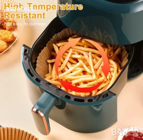 50 бр. Незалепващи хартиени подложки за Air Fryer, снимка 4 - Прибори за хранене, готвене и сервиране - 43064716