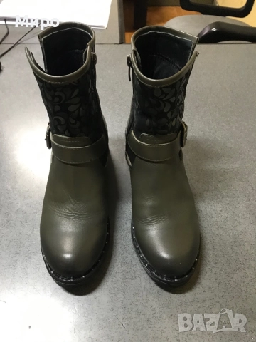 Боти ест. кожа N38, снимка 2 - Дамски боти - 52971282
