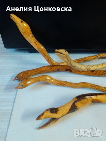 Змии от дърво ръчна изработка, снимка 4 - Сувенири от дърво - 27249038