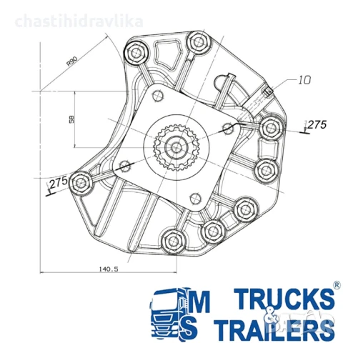 Входящ вал за скоростна кутия MERCEDES 275мм - OMFB 09391600249, снимка 2 - Части - 50681331