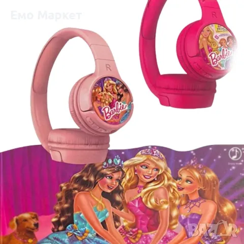 Безжични слушалки с вграден микрофон Barbie, сгъваеми и регулируеми, снимка 2 - Bluetooth слушалки - 48845766