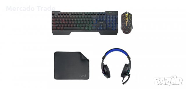Комплект 4 в 1 Mercado Trade, За Gaming игри, Черен, снимка 2 - Клавиатури и мишки - 35139700