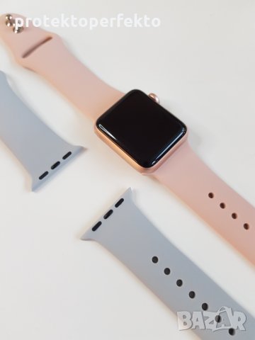 Силиконова каишка Apple Watch 3, iWatch 4 - 38мм/ 40мм/ 42мм/ 44мм/ 41мм/ 45мм​, снимка 5 - Каишки за часовници - 32470421