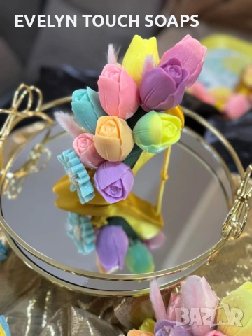 букет лалета за 8 март от сапун като малки шедьоври!, снимка 3 - Козметика за тяло - 53360764