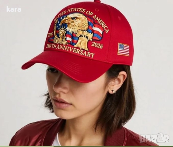 Патриотична шапка 250 г  USA , снимка 2 - Шапки - 52176381