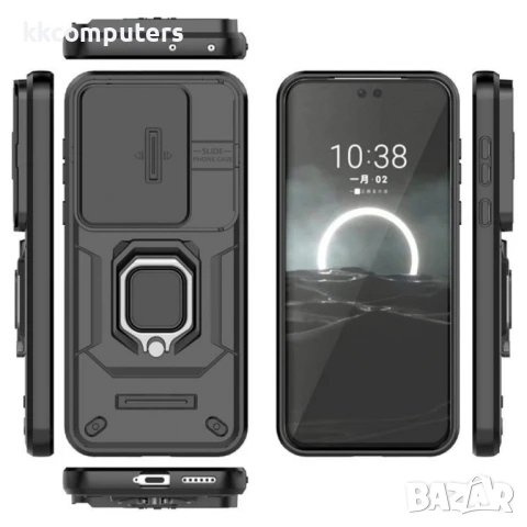 Huawei Pura 70 Pro / Pura 70 Pro+ Удароустойчив Ring Holder/Slide Lens Protection Калъф и Протектор, снимка 10 - Калъфи, кейсове - 51404580