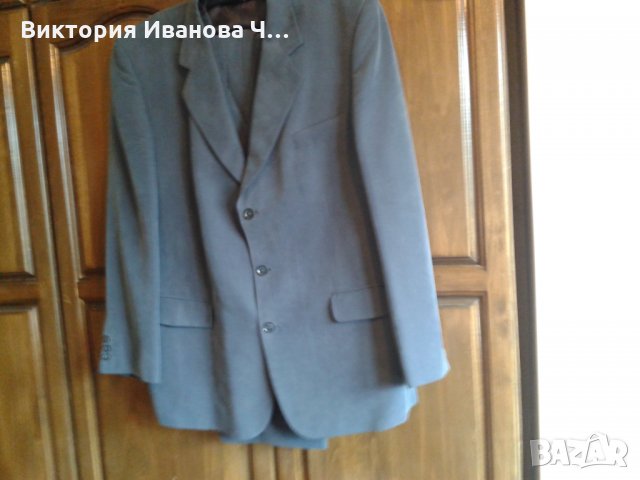 Нов сив в 3 части мъжки костюм 56н, снимка 1 - Костюми - 33196918