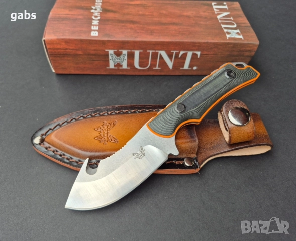 Нож Benchmade 15018 Hunt Saddle Mountain Skinner с кожена кания