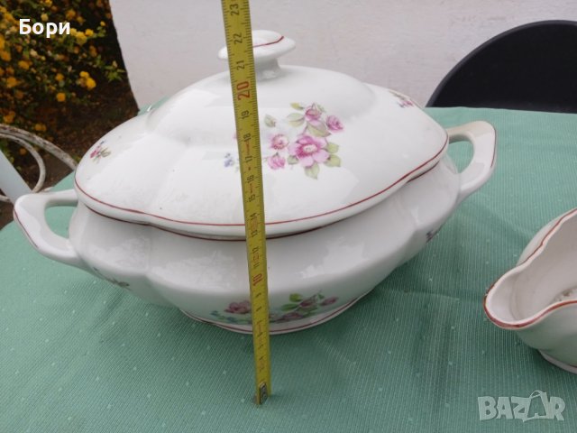 Стар овален порцеланов супник, снимка 14 - Чинии - 36635872