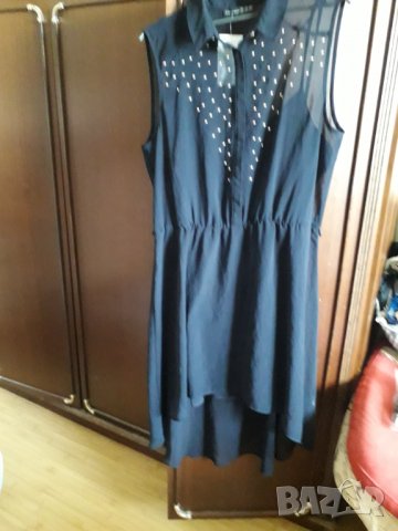 Дамска официална рокля туника със златни камъчета, снимка 2 - Туники - 28904767