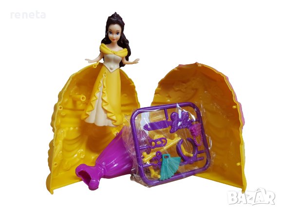 Кукла Ahelos, Принцеса, Жълта рокля, 9 аксесоара, 14х10 см, снимка 2 - Кукли - 40460040