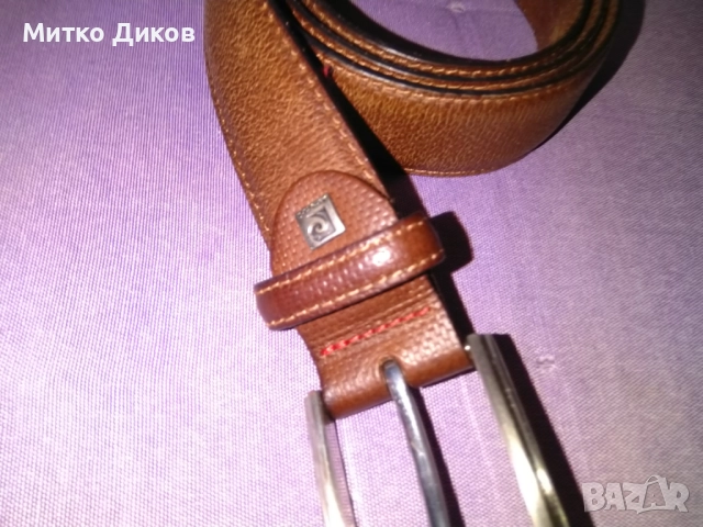Pierre Cardin Belt колан естествена кожа 125см на 33мм нов, снимка 2 - Колани - 51766288