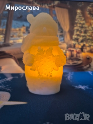 Коледни светещи декорации от глицеринов сапун – уникален сет, снимка 6 - Декорация за дома - 52248415