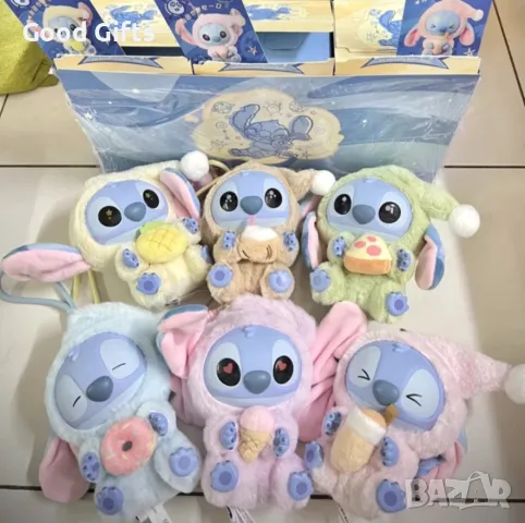 Labubu плюшена играчка Стич Лабубу, Плюшен ключодържател Стич, 18см, снимка 2 - Плюшени играчки - 50090254