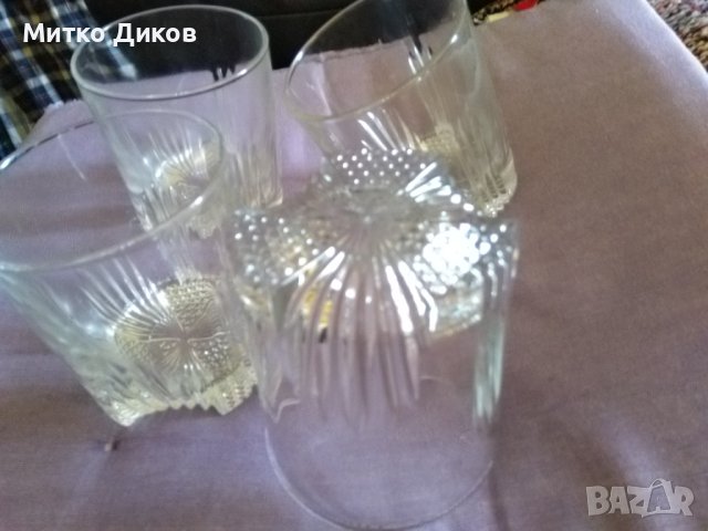 Кристални чаши за уиски нови 4 броя Н-90мм фи 80мм, снимка 4 - Чаши - 43560703