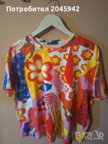 Дамска тениска ZARA, снимка 6 - Тениски - 50676810