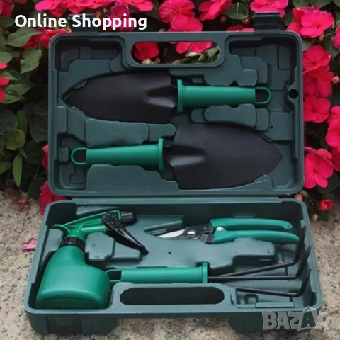 Комплект градински инструменти 5 в 1 с куфар – всичко необходимо за засаждане и поддръжка, снимка 3 - Градински инструменти - 53405189