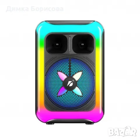 Мощен Bluetooth 8'' високоговорител с микрофон - С караоке и светлинни ефекти KTS-1727, снимка 1 - Тонколони - 48158405