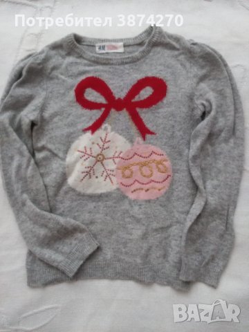 Лот от топли блузи от H&M за момиче 4-6 години, снимка 3 - Детски Блузи и туники - 43143819