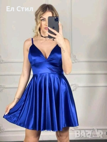 📌#Елегантна #сатенена #рокля 95% сатен  5% ликра Производител: Италия Хс С  М  33 евро Еконт, снимка 3 - Рокли - 53501023