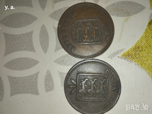 Две монети- 4 doubles, снимка 2 - Нумизматика и бонистика - 53598780