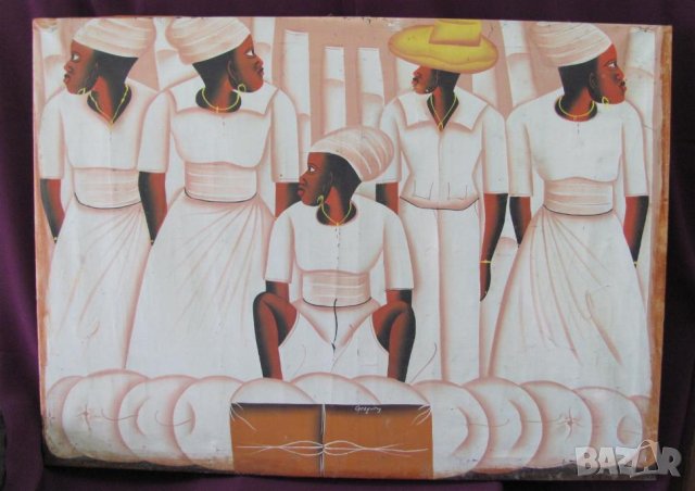 Много Голяма Картина Масло Платно Подписана 100х70см., снимка 8 - Картини - 43224764