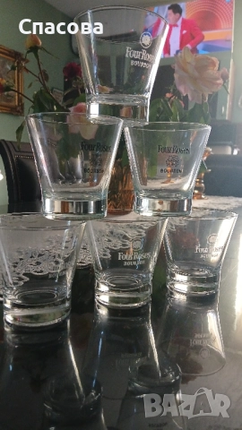 Нови чаши за Бърбън уиски Four Roses, снимка 4 - Чаши - 52000572