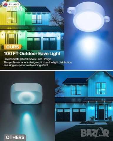 Интелигентни външни светлини LPHIANX, 30 м, 80 LED, RGB смарт, снимка 5 - Лед осветление - 52368506