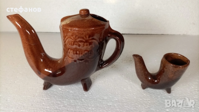 Комплект за греяна ракия, ритон, ханска шатра за 6 човека, керамика, снимка 4 - Сервизи - 52867890