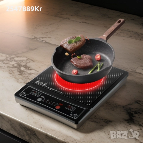 Единичен индукционен котлон Cheffinger CF IND200 2000W, снимка 5 - Котлони - 51986514