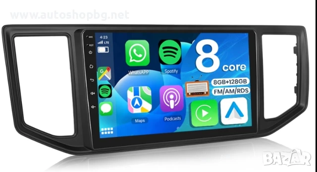 Android Car Radio IPS екран FM/DSP/QLED Carplay Android Auto за Volkswagen Crafter 2017-2021