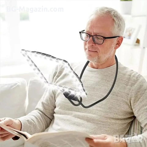 Мощна увеличителна лупа за врат за шиене на гоблени бродерия четене на книги с LED осветление, снимка 7 - Други инструменти - 53031968